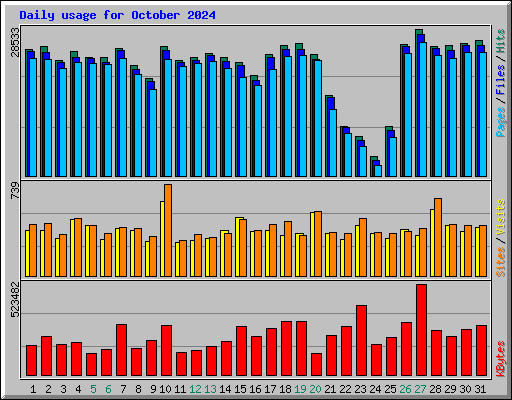 Daily usage for October 2024