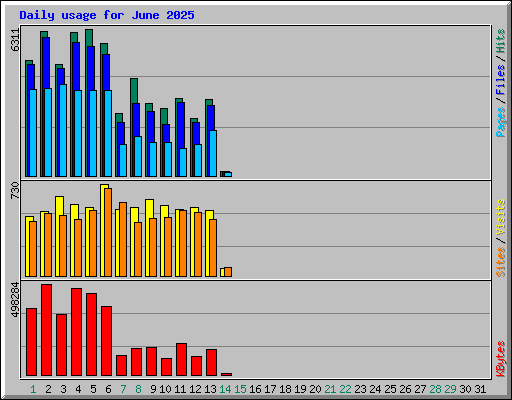 Daily usage for June 2025