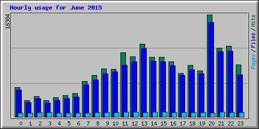 Hourly usage for June 2015