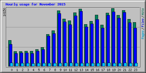 Hourly usage for November 2015