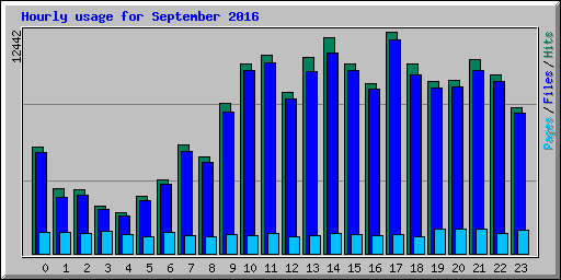 Hourly usage for September 2016