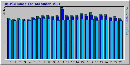 Hourly usage for September 2024