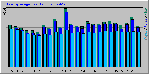 Hourly usage for October 2025