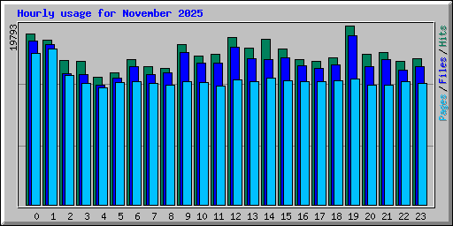 Hourly usage for November 2025