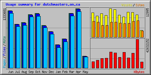 Usage summary for dutchmasters.on.ca